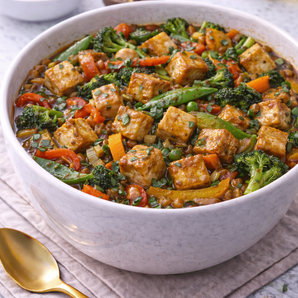 STIR- FRIED TOFU WITH VEGETABLE